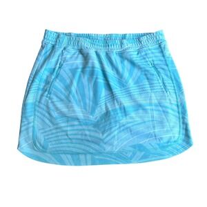 cj banks Active Skort Skirt Blue Tropical Abstract Bright Pockets Womens 1X
